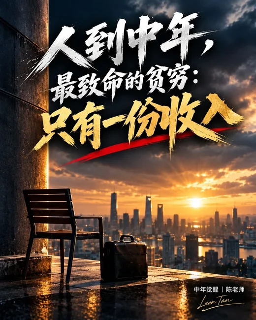 人到中年，最致命的贫穷：只有一份收入